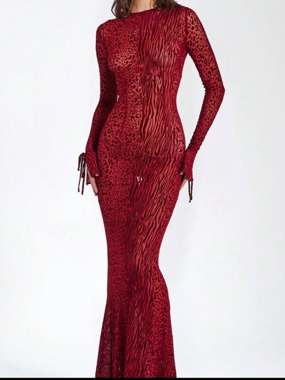 Red Mesh Dress